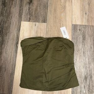 Eladay Olive Green Strapless Top